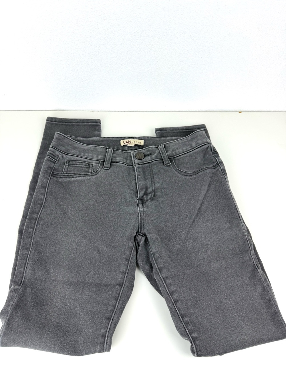 CAbi Skinny Stle 510 Jeans Charcoal Gray 4